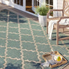 Lauber Geometric Light Turquoise Indoor/Outdoor Rug 3'9