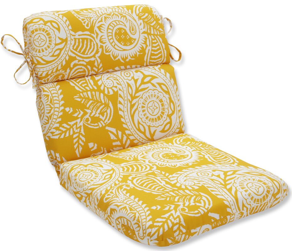 Set of 2 - Patchell Indoor/Outdoor Dining Chair Cushions, Yellow (#K3231)