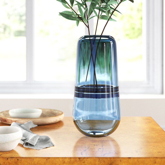 Mobrup Blue Indoor / Outdoor Glass Table vase PK371