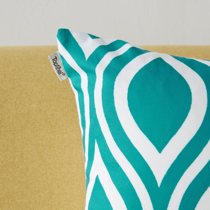 18" x 18" Teal Outdoor Square Pillow Cover (Set of 6)