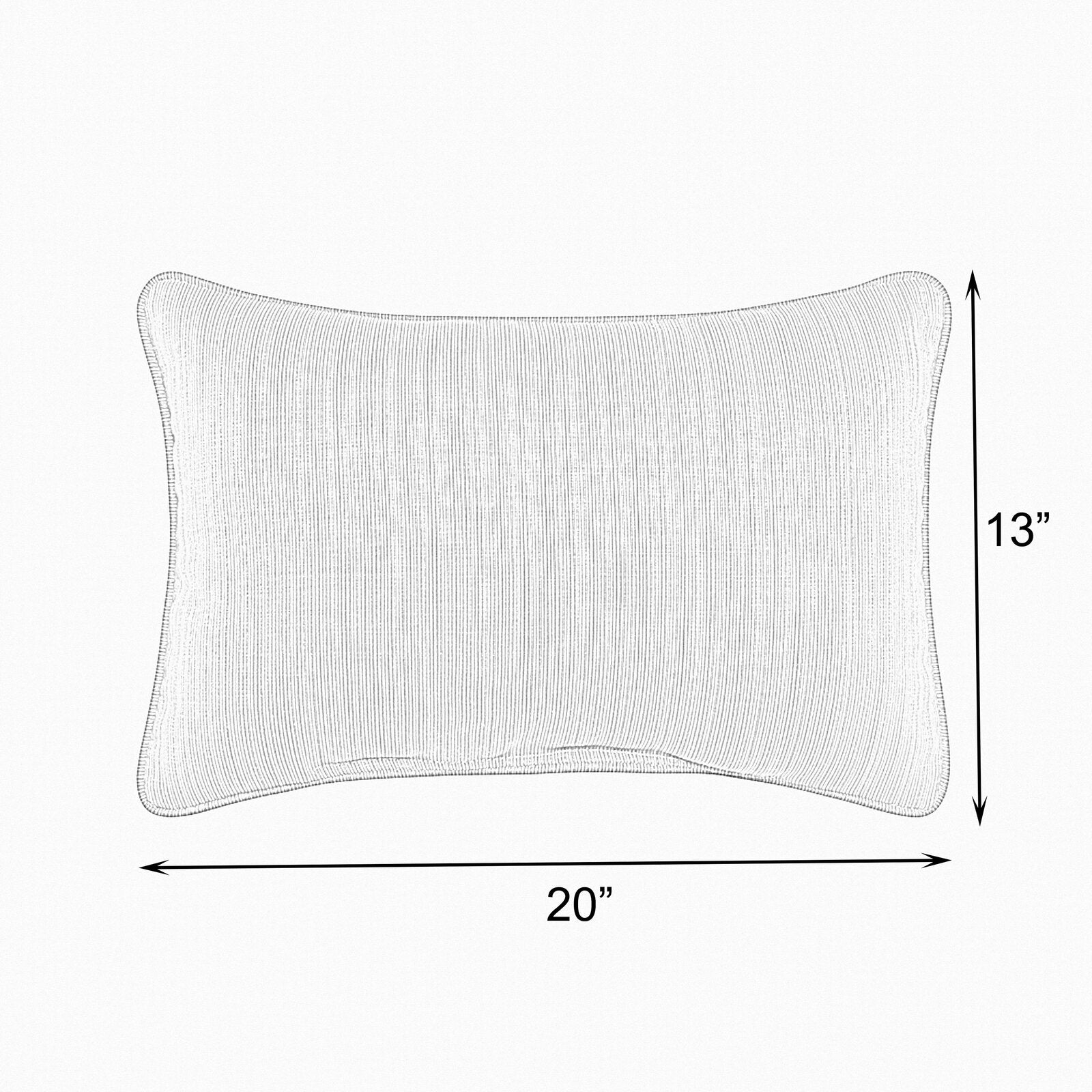 13"H x 20"W Navy/White Whitten Indoor/Outdoor Sunbrella Lumbar Pillow SC657