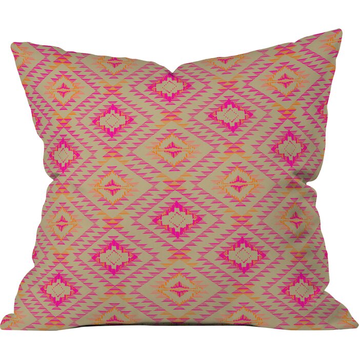 Beige/Pink Demina Feathered Arrows Throw Pillow - #RA100