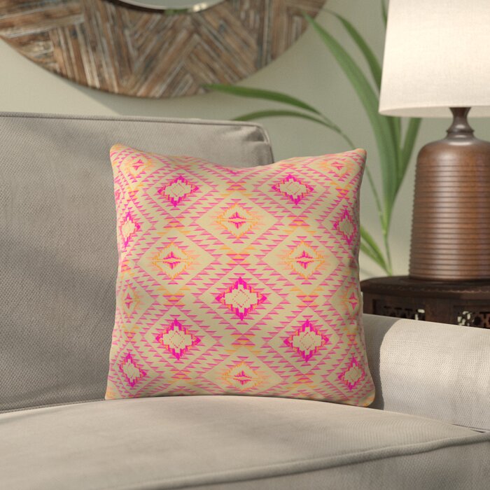 Beige/Pink Demina Feathered Arrows Throw Pillow - #RA100