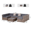 *AS IS* Outsunny 2-Piece Outdoor Wicker Patio Sofa Set with Cushions - Grey (2-Person Sofa ONLY)