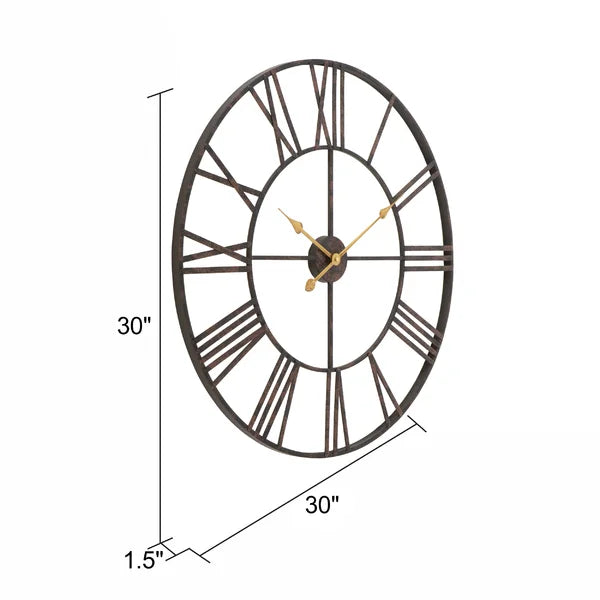 Medium Dark Brown Oversized Eisenhauer Wall Clock