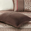 Queen Chocolate Brown Oversized Lakemore 5 Piece Reversible Coverlet Set SC594