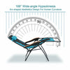 Oversized Padded Reclining Zero Gravity Chair with Cushion, Aqua (#K2501)