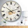 Oversized Serene Peony Metal Wall Clock (#8020)