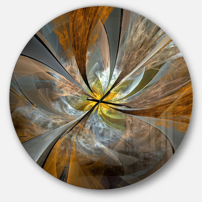 36" H x 36" W x 1" D Oversized Symmetrical Fractal Flower Wall Clock