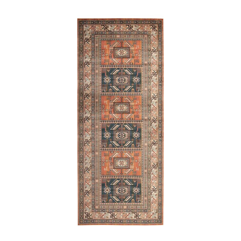 Ovid Power Loom Tangerine Rust Rug 2' x 7' #LX4329