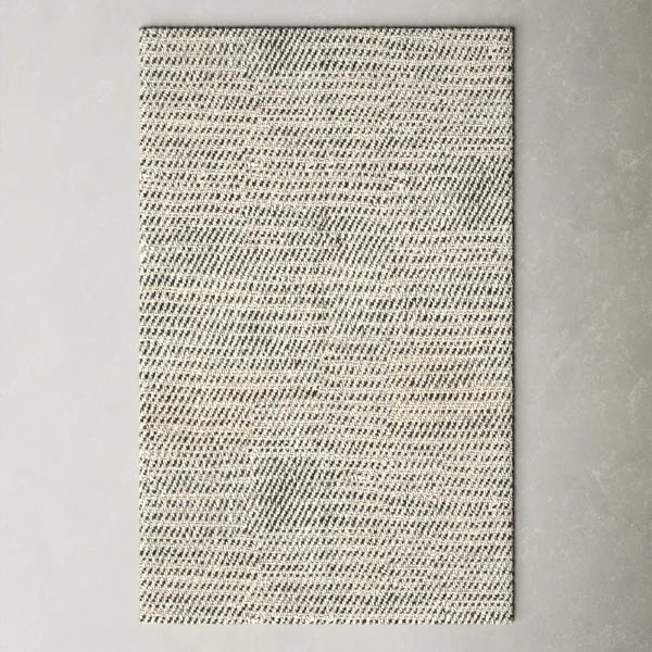 Owen Handmade Hand-Loomed Jute/Sisal Area Rug in White/Black rectangle 5'x8'