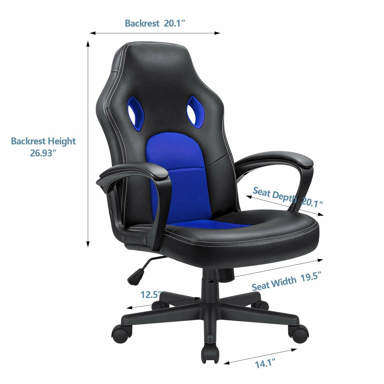 Blue PC & Racing Game Chair K7060