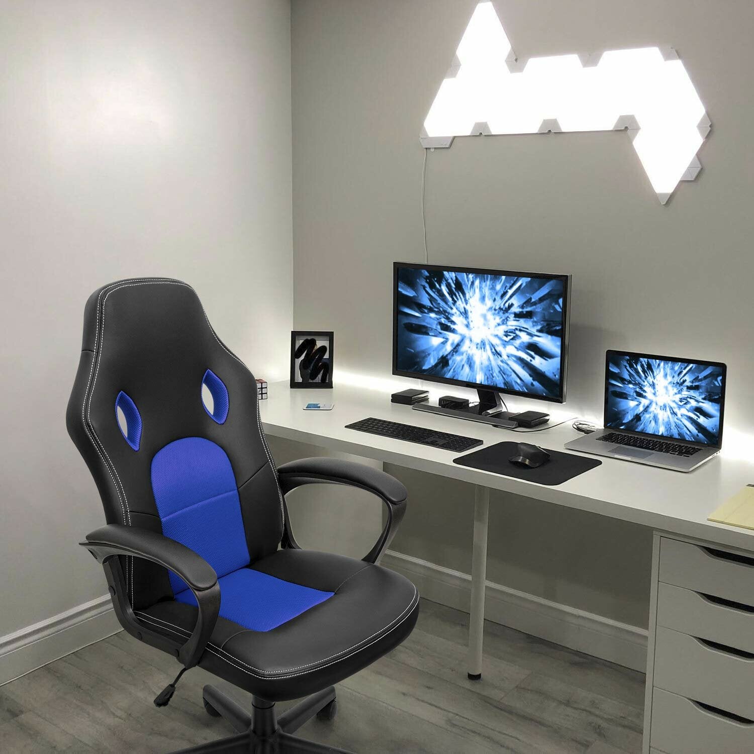 Blue PC & Racing Game Chair K7060