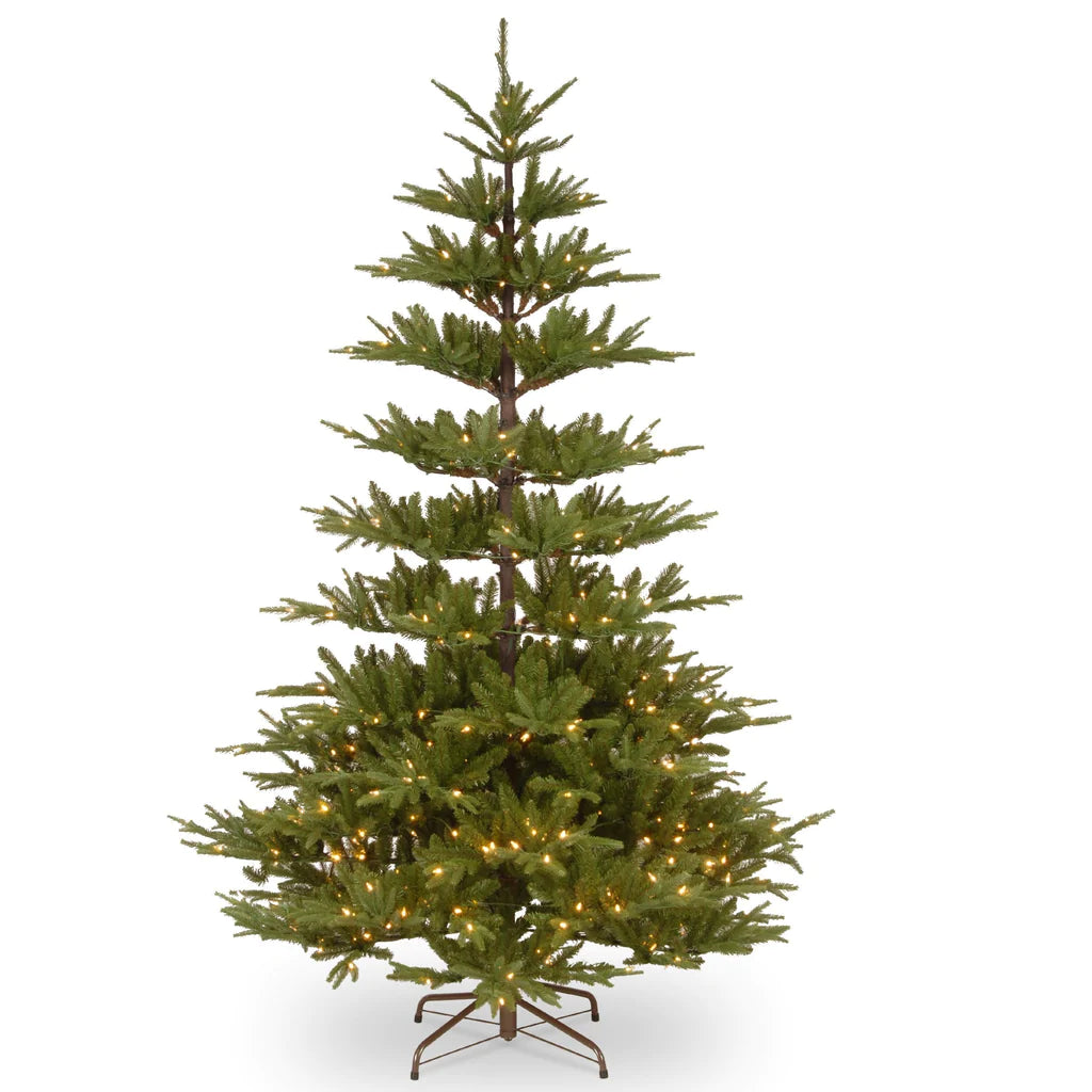 1/2' Feel Real(R) Glenwood Fir Hinged Tree with Bark Pole & 450 Clear Lights + PowerConncect(TM) System