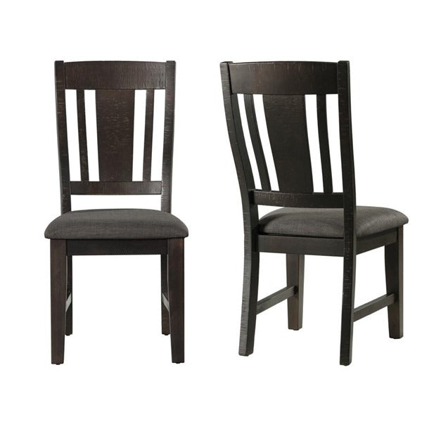 2 Picket House Carter Dark Gray Fabric Armless Side Chairs pt821