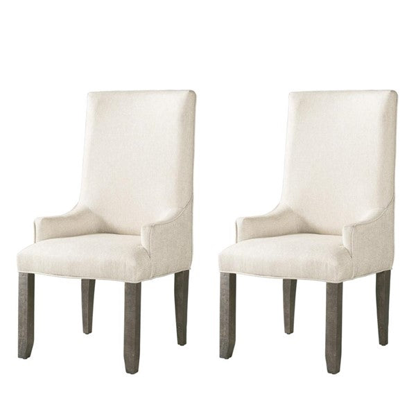 2 Picket House  Flynn Cream Fabric Parson Chairs K8683