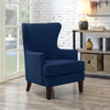 Avery Blue Nailhead Accent Arm Chair