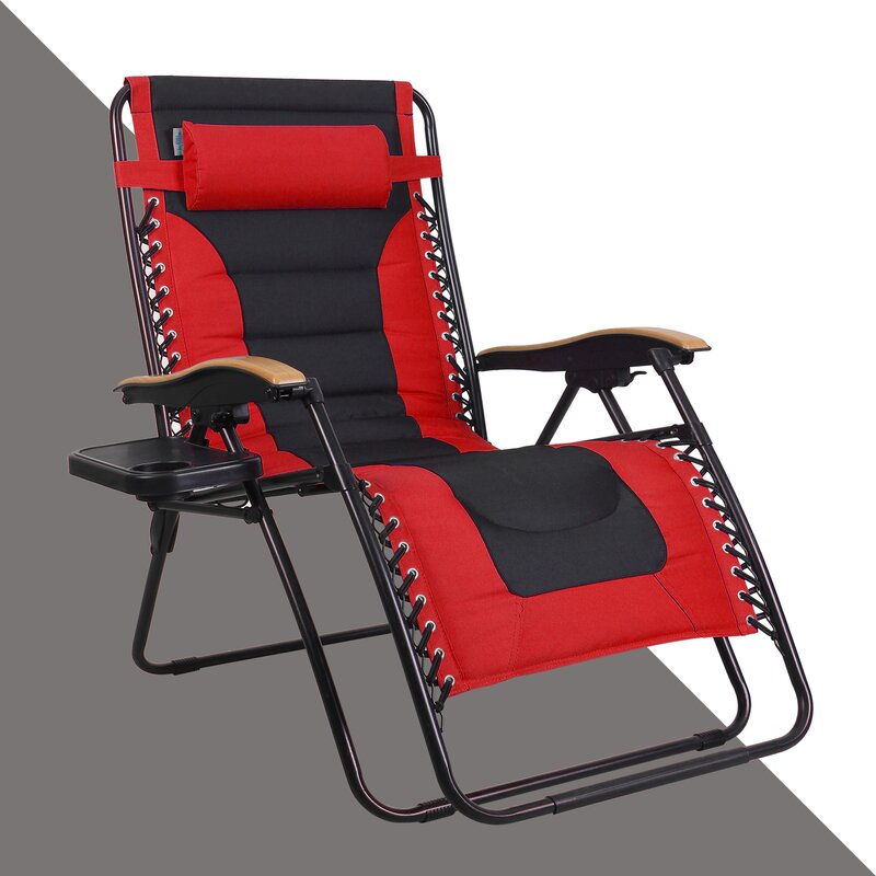 Padded Oversized Reclining Zero Gravity Chair with Cushion pt1225