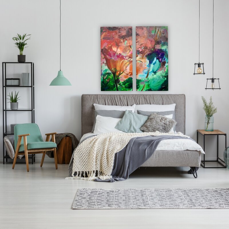 40'' H x 40'' W x 1.5'' D Painted Petals LXI by Tristan Scott - 2 Piece Wrapped Canvas CYB326