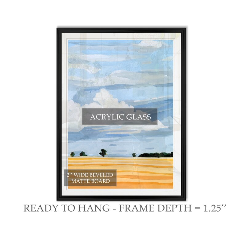 30" H x 22" W x 1.5" D Pale Cloudscape I - Print on Canvas SHB513