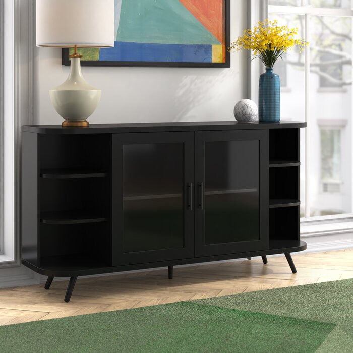 Black Palombo 58'' Wide Sideboard