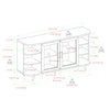Black Palombo 58'' Wide Sideboard