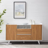 English Oak/White Palomino 58'' Wide 2 Drawer Sideboard
