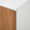 English Oak/White Palomino 58'' Wide 2 Drawer Sideboard