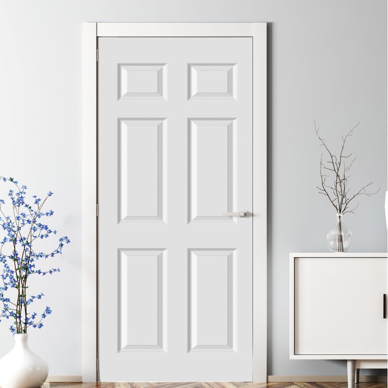 32 in. x 80 in. Colonist Primed Textured Molded Composite MDF Interior Door Slab