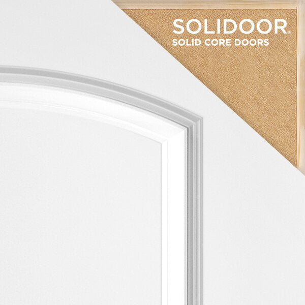 36" x 80" Paneled Wood Primed Roman Standard Door K8563