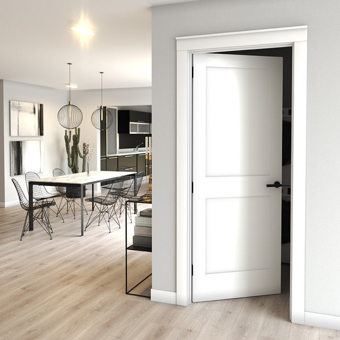 36" x 80" Paneled Wood Primed Shaker Standard Door