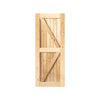 Paneled Wood Unfinished Barn Door without Installation Hardware Kit