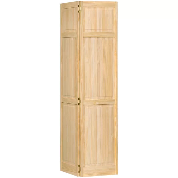 Paneled Wood Unfinished Bi-Fold Door 23.69"x78.75"