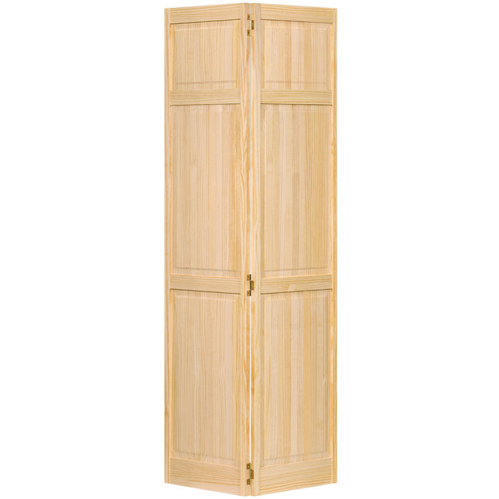 35.69" x 78.75" Paneled Wood Unfinished Bi-Fold Door