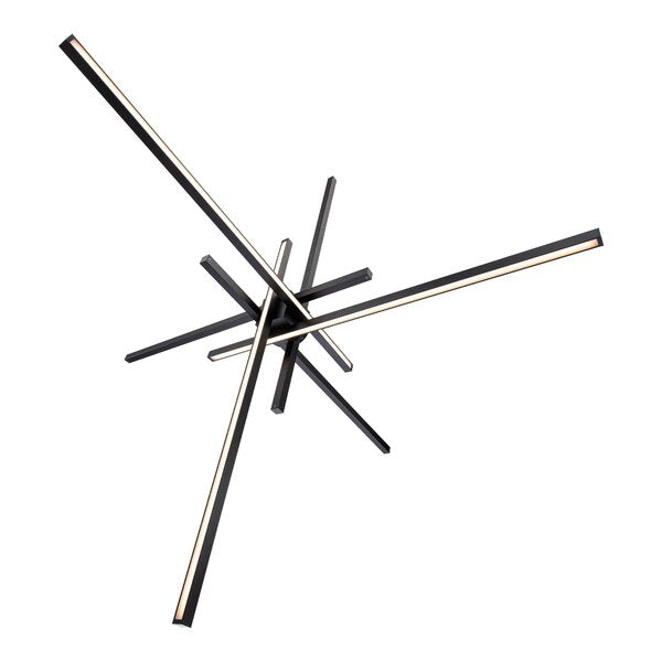 Black Parallax 5 - Light LED Chandelier