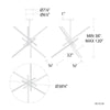 Black Parallax 5 - Light LED Chandelier
