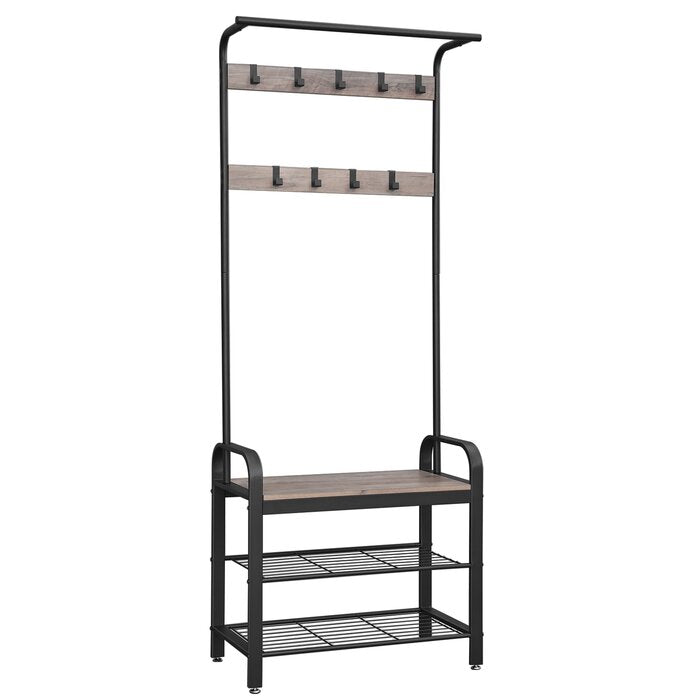 Paredes hall tree with bench and shoe storage cheap