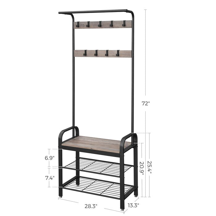 Paredes Hall Tree with Bench and Shoe Storage HA464