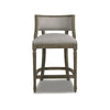 Bon Accord Farmhouse Counter or Bar Stool with Footrest - Light Heathered Grey - Linen - Counter height