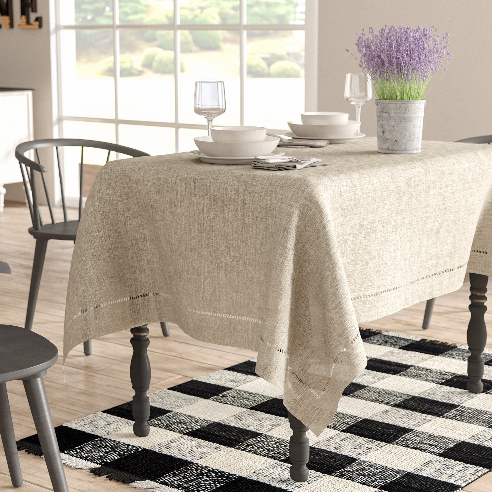 Beige Parthenia Tablecloth TJ237