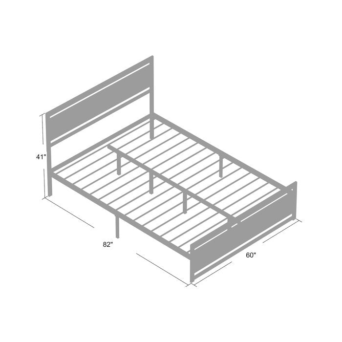 Black Partida Platform Bed, Queen  #HA165
