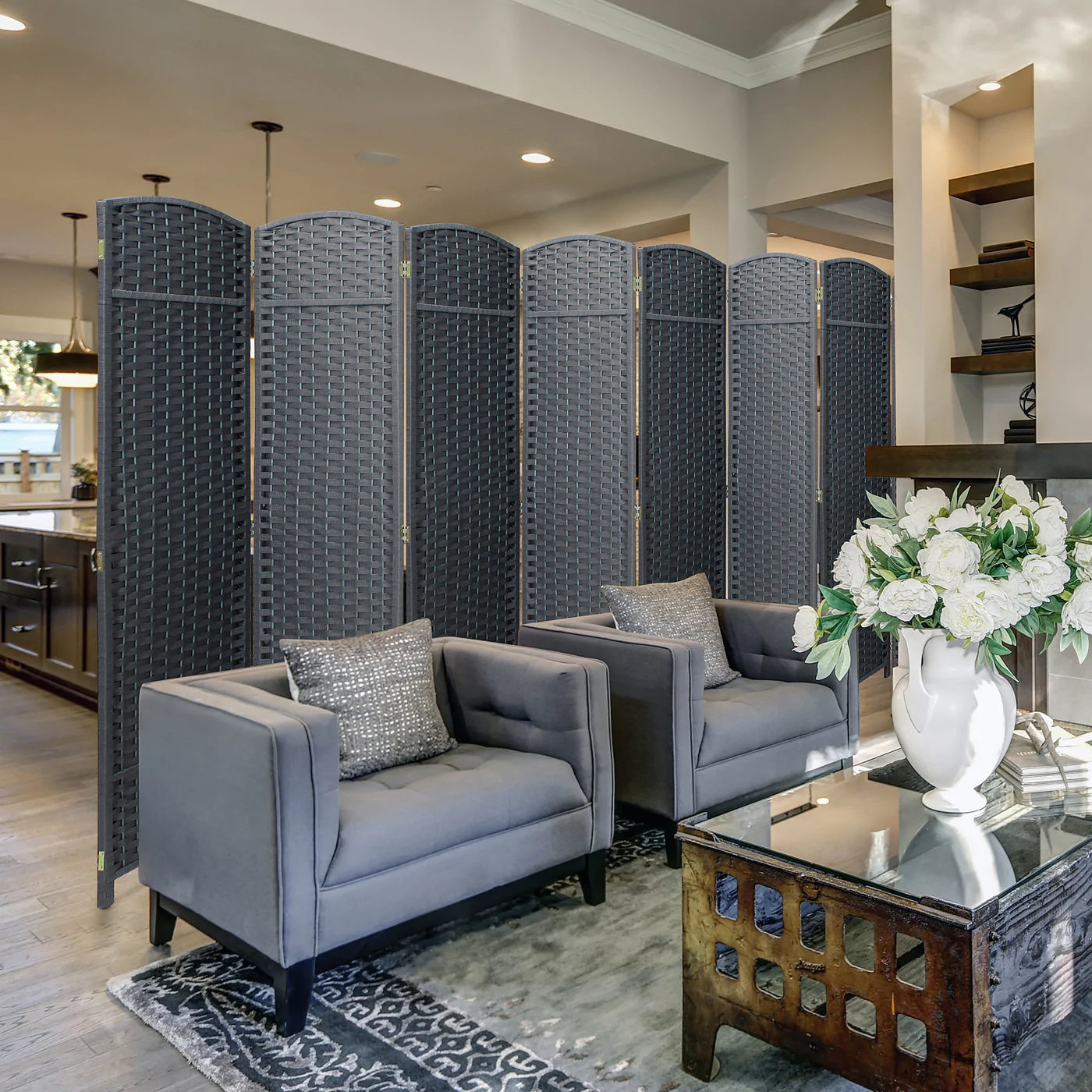 8-Panel Room Divider Screen