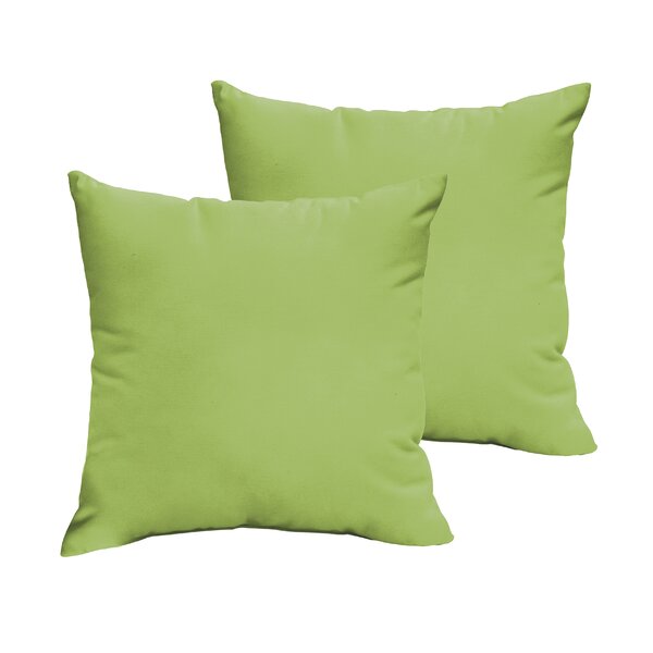18" H x 18" W x 6" D Apple Green Parvati Outdoor Square Pillow Cover & Insert (Set of 2)