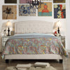Pascal Solid Wood Tufted Upholstered Low Profile Platform Bed AH283
