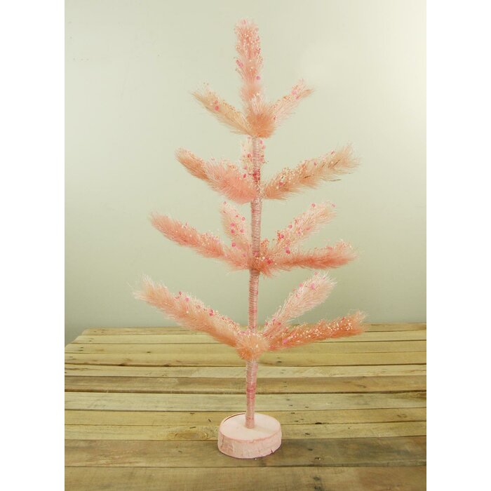 Pastel Peach Sisal Pine Artificial Easter Tree 30-Inch