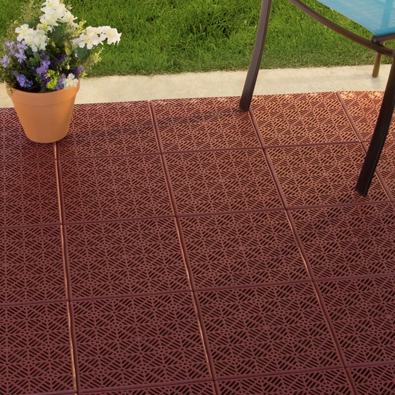 11.5 " x 11.5" Plastic Interlocking Tiles - 6 Boxes - #8597T