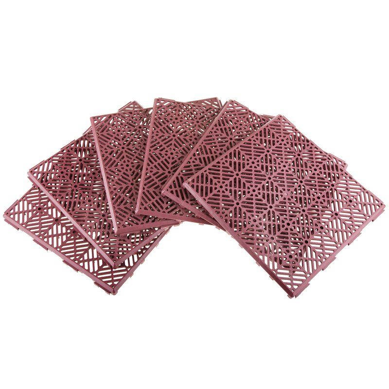 11.5 " x 11.5" Plastic Interlocking Tiles - 6 Boxes - #8597T