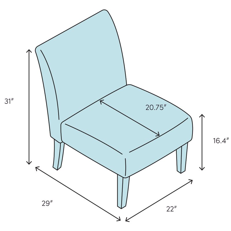 Peabody Slipper Chair, Blue (#K2232)