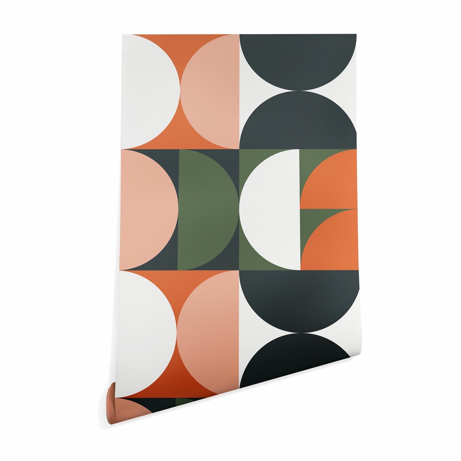 4'L x 24"W Orange/Green/Peach Peel and Stick Wallpaper Panel TJ225