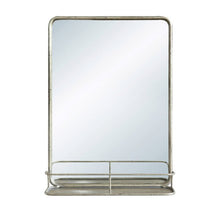 Load image into Gallery viewer, Peetz Accent Mirror with Shelves, Nickel (#279)
